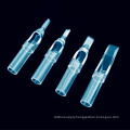 Short Blue Clear Disposable Plastic Tattoo Tips